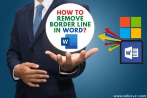 how to remove border line in word